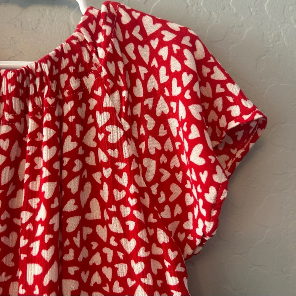 Gymboree red and white heart print valentines day dress size 4